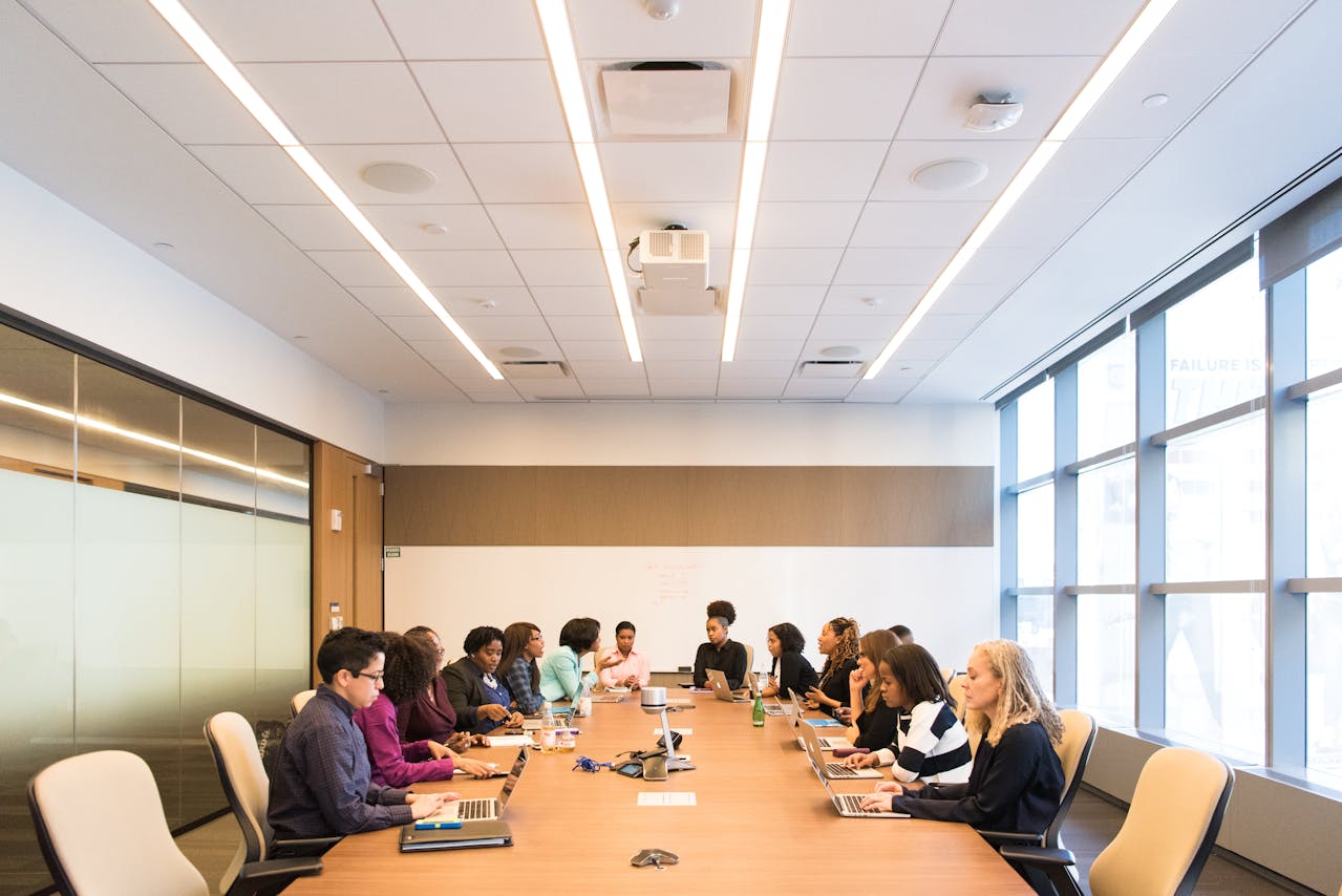 Professional Team Discussing Risk Strategies
